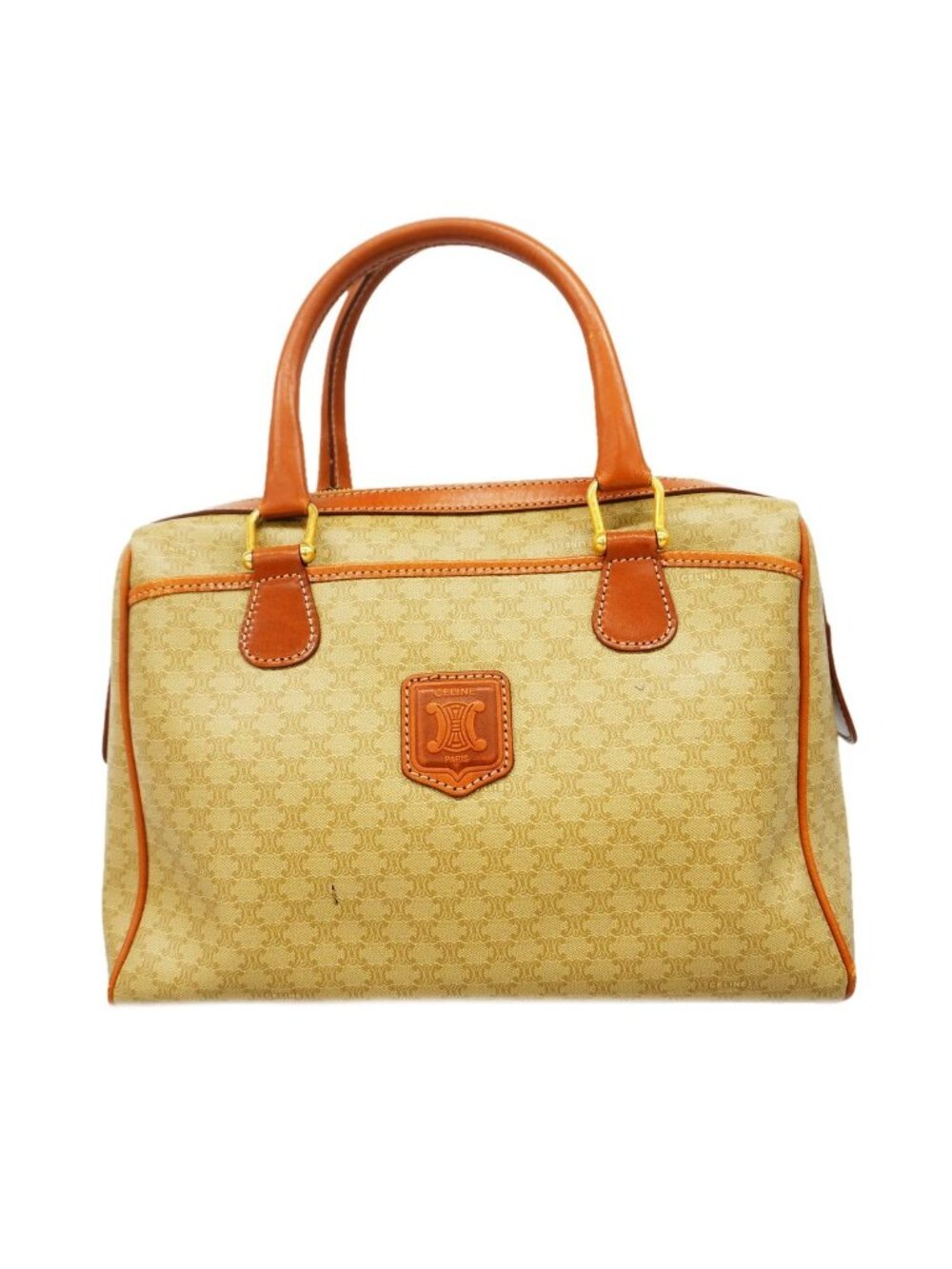 Celine Handbag Macadam Beige Gold